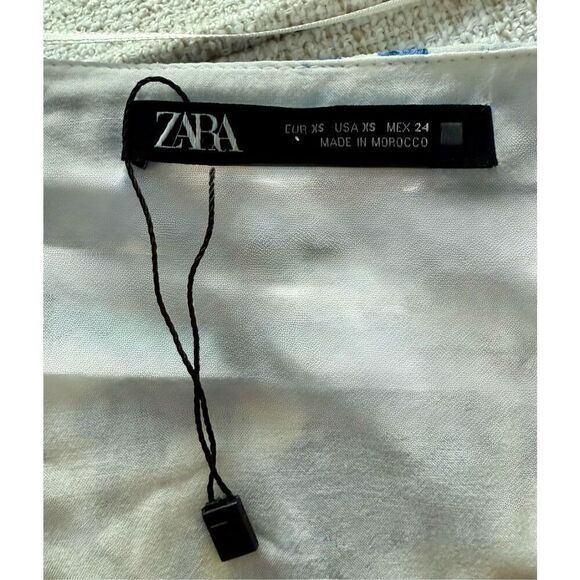 Zara Ultra-Feminine Ruffle Mini Dress | Pastel Floral Dress XS - Picture 8 of 8